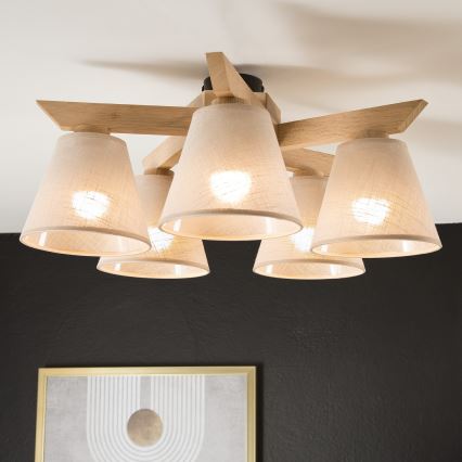 Fali lámpa ANTONIO 5xE14/40W/230V tölgy