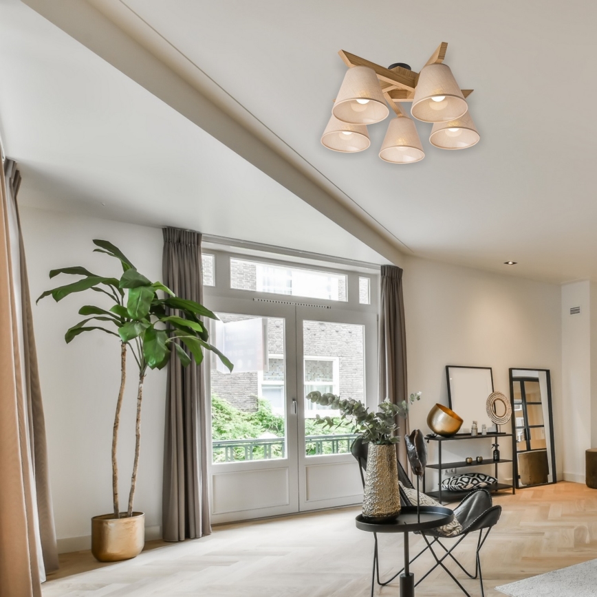 Fali lámpa ANTONIO 5xE14/40W/230V tölgy