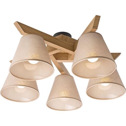 Fali lámpa ANTONIO 5xE14/40W/230V tölgy