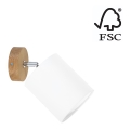 Fali lámpa APRILLIA 1xE27/25W/230V tölgy fehér - FSC minősítéssel