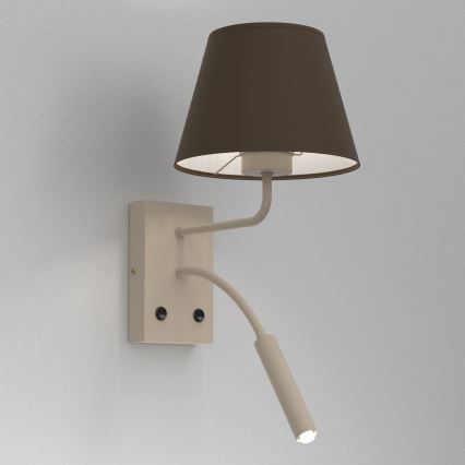 Fali lámpa ARDEN 1xE27/15W/230V + 1xG9/8W bézs/barna