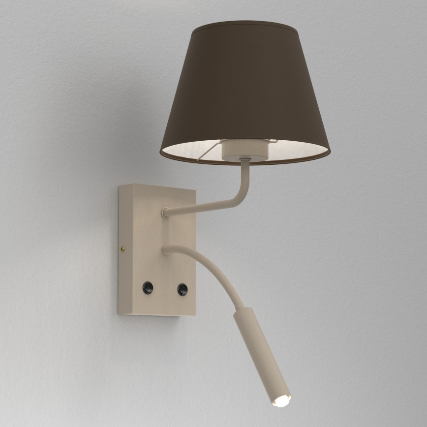Fali lámpa ARDEN 1xE27/15W/230V + 1xG9/8W bézs/barna
