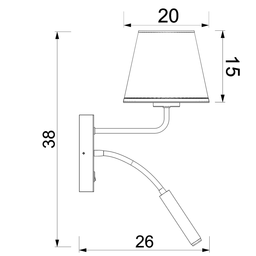 Fali lámpa ARDEN 1xE27/15W/230V + 1xG9/8W bézs/barna