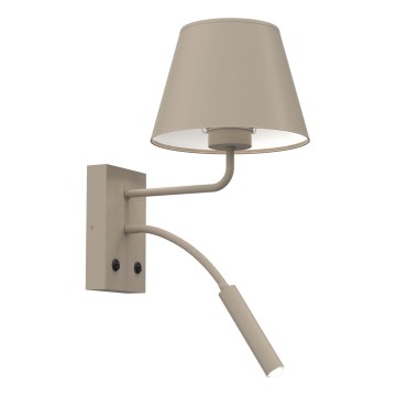 Fali lámpa ARDEN 1xE27/15W/230V + 1xG9/8W bézs