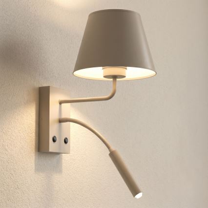 Fali lámpa ARDEN 1xE27/15W/230V + 1xG9/8W bézs