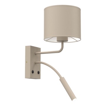 Fali lámpa ARDEN 1xE27/15W/230V + 1xG9/8W bézs