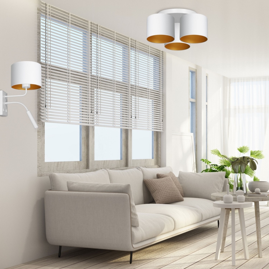 Fali lámpa ARDEN 1xE27/60W+1xG9/8W/230V fehér/arany