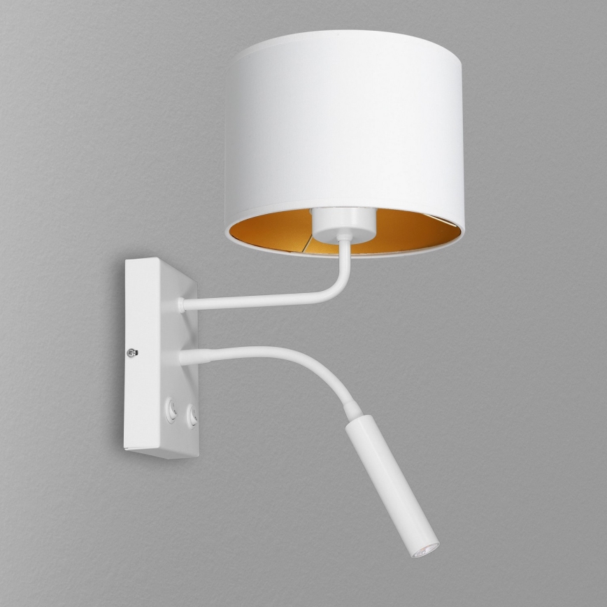 Fali lámpa ARDEN 1xE27/60W+1xG9/8W/230V fehér/arany