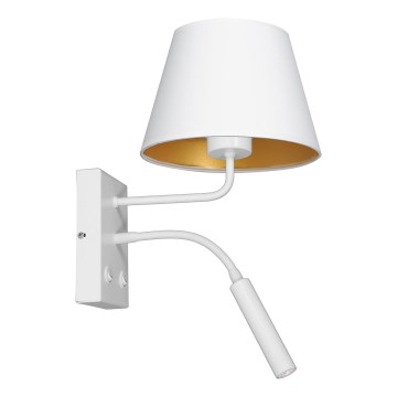 Fali lámpa ARDEN 1xE27/60W+1xG9/8W/230V fehér/arany