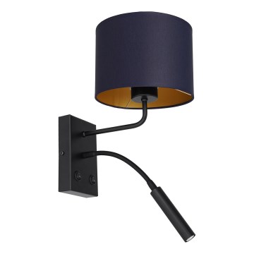 Fali lámpa ARDEN 1xE27/60W+1xG9/8W/230V kék