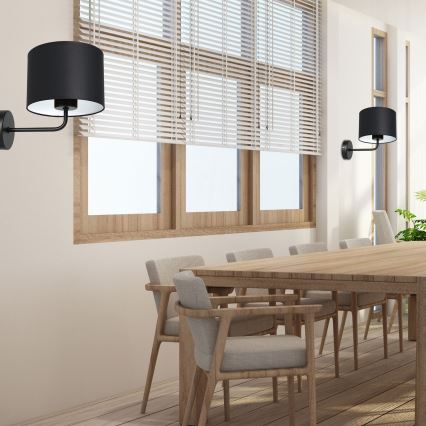 Fali lámpa ARDEN 1xE27/60W/230V fekete/fehér