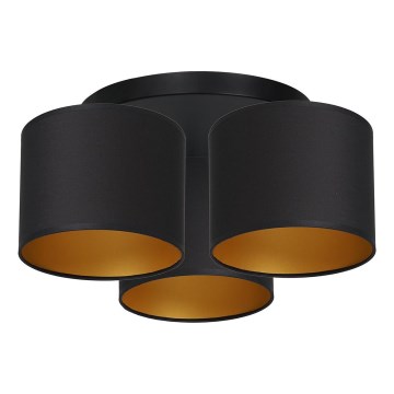 Fali lámpa ARDEN 3xE27/60W/230V fekete/arany