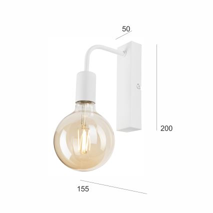 Fali lámpa ASTRID 1xE27/60W/230V fehér