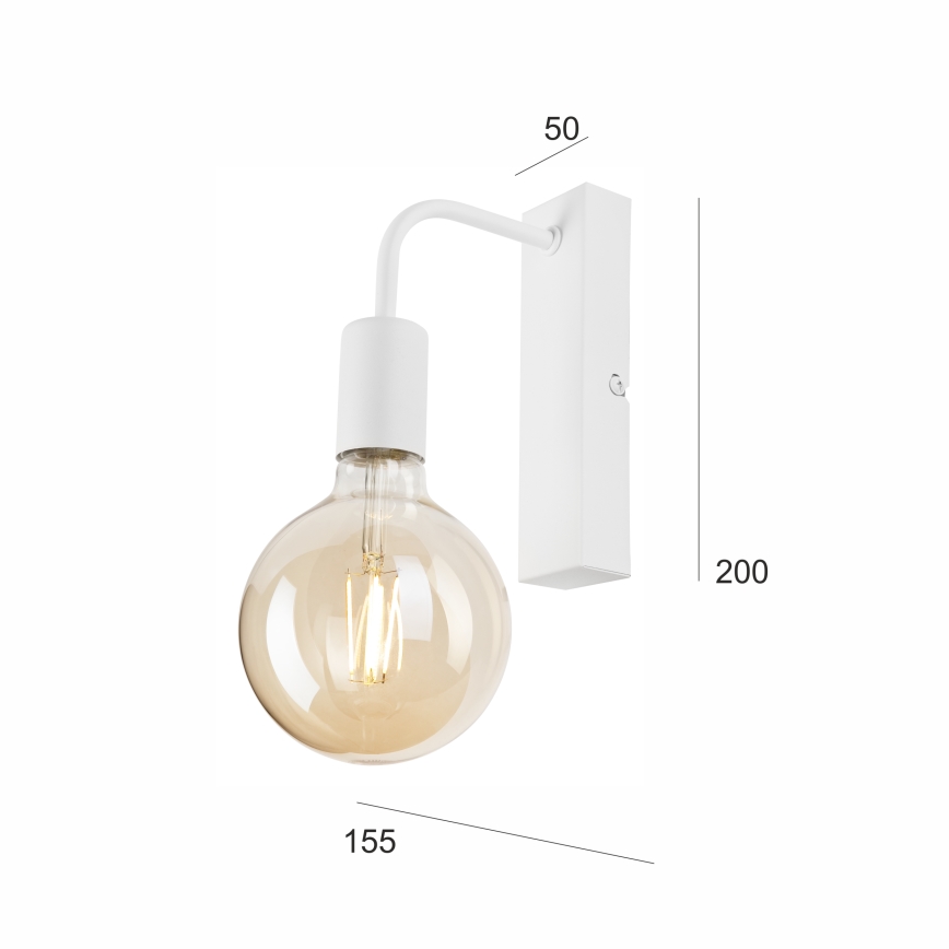 Fali lámpa ASTRID 1xE27/60W/230V fehér