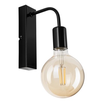 Fali lámpa ASTRID 1xE27/60W/230V fényes fekete