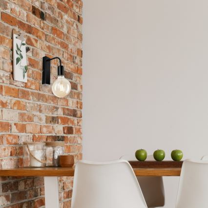 Fali lámpa ASTRID 1xE27/60W/230V fényes fekete