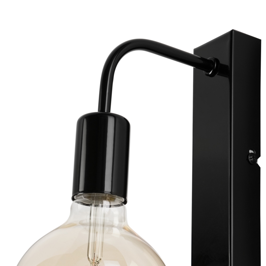 Fali lámpa ASTRID 1xE27/60W/230V fényes fekete
