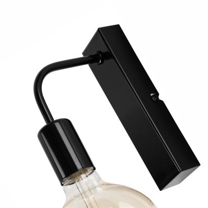 Fali lámpa ASTRID 1xE27/60W/230V fényes fekete