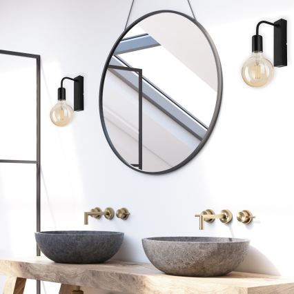 Fali lámpa ASTRID 1xE27/60W/230V matt fekete