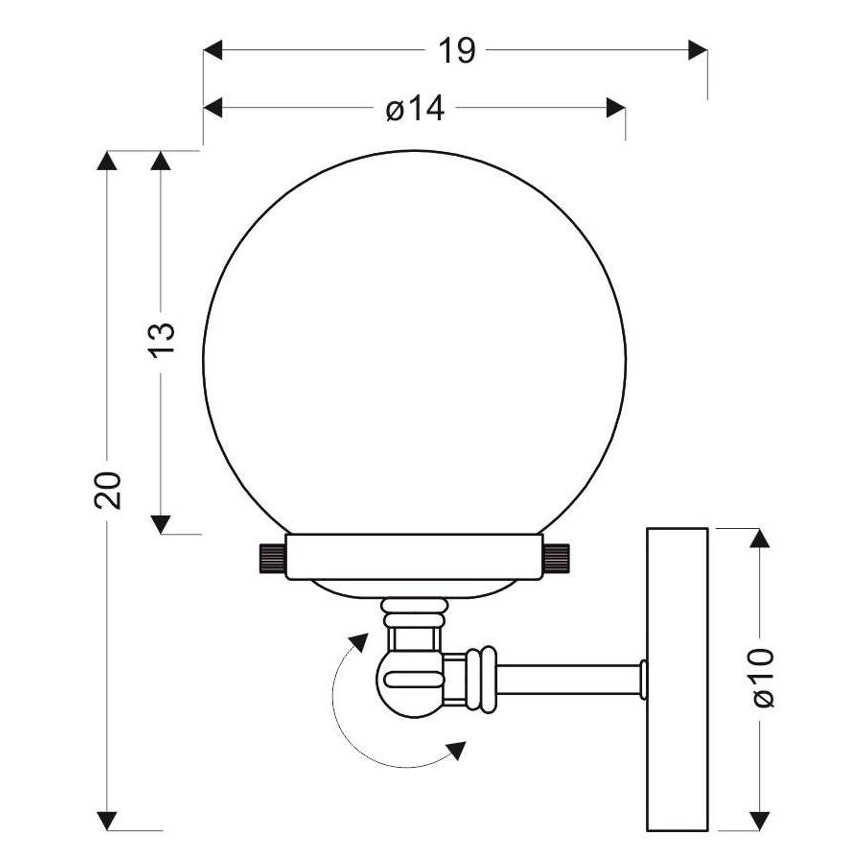Fali lámpa BALLET 1xE27/40W/230V matt króm