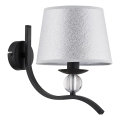 Fali lámpa BARNI 1xE14/10W/230V fekete/ezüst