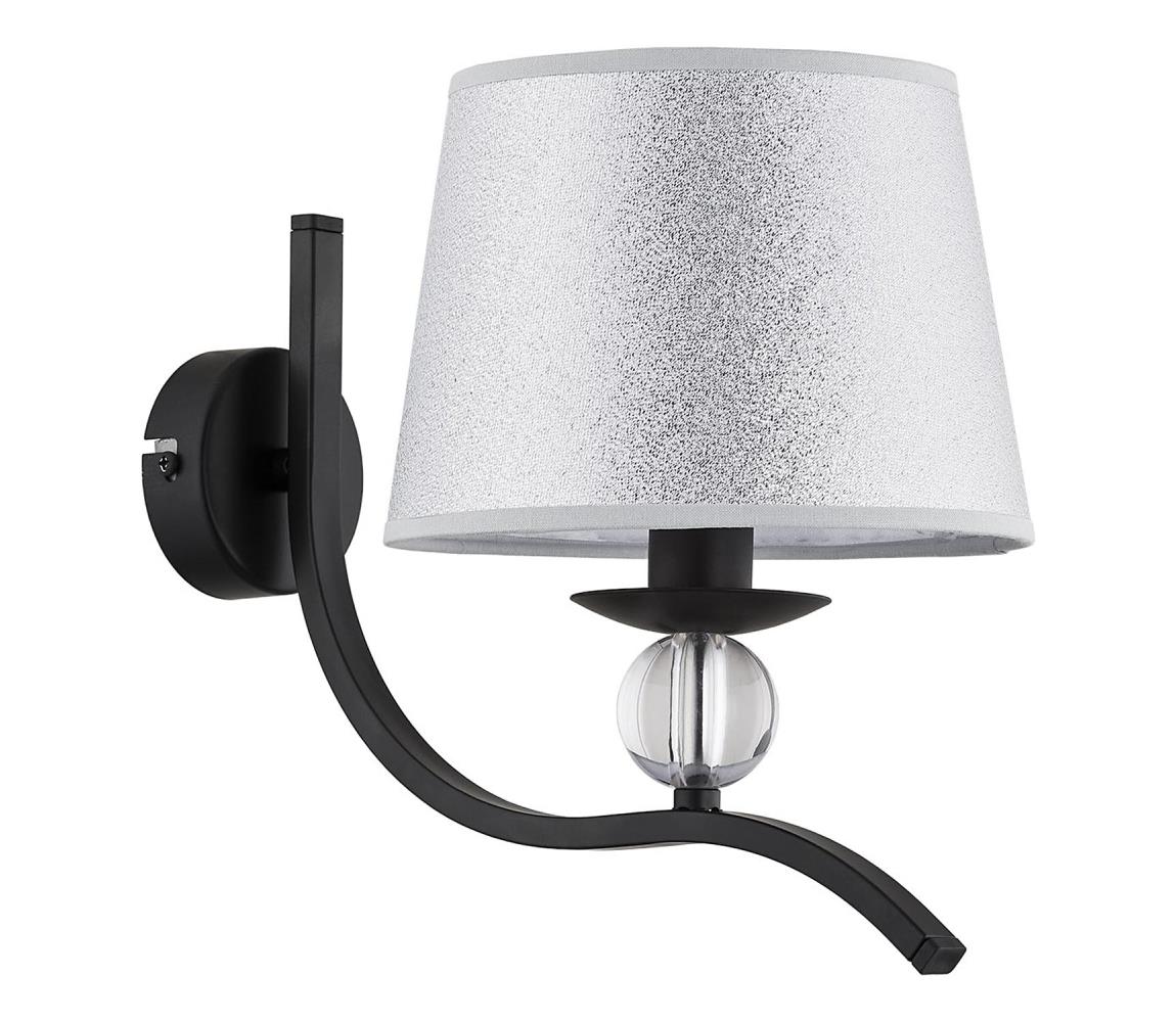 Fali lámpa BARNI 1xE14/10W/230V fekete/ezüst 22940