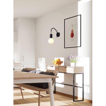 Fali lámpa BASSO 1xE27/40W/230V fekete
