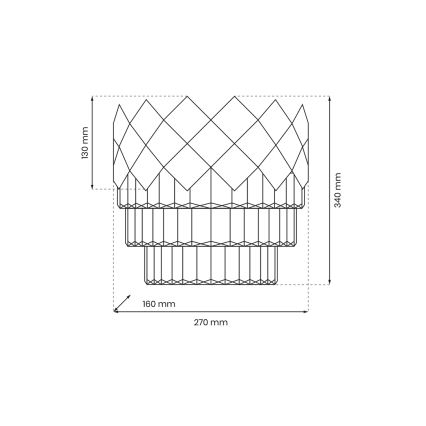 Fali lámpa CARISMA 2xE14/40W/230V arany