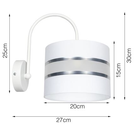 Fali lámpa CORAL 1xE27/60W/230V fehér