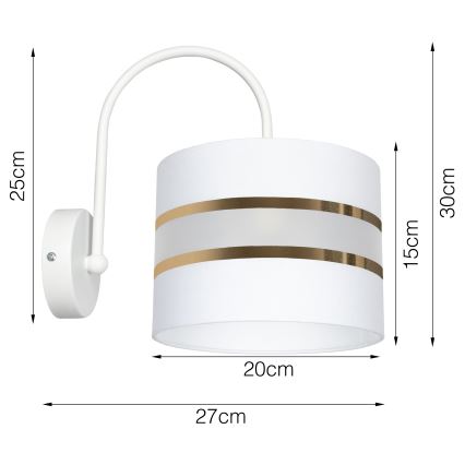 Fali lámpa CORAL 1xE27/60W/230V fehér