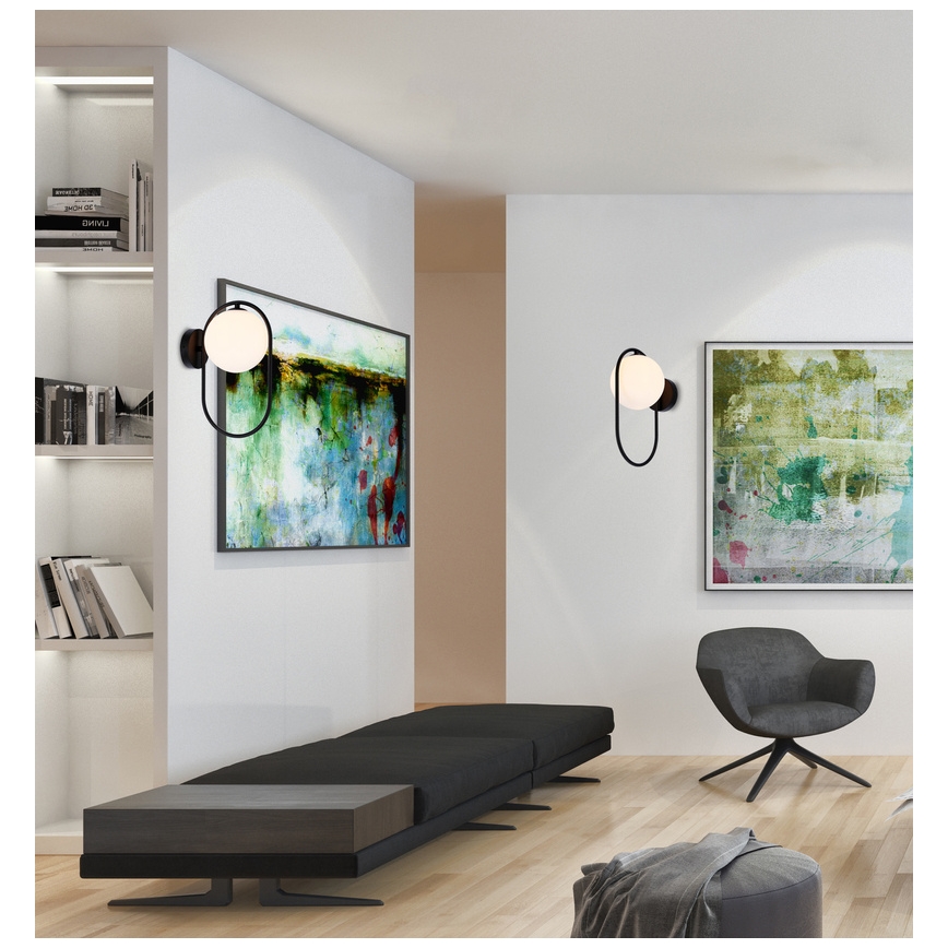 Fali lámpa CORDEL 1xG9/28W/230V fekete