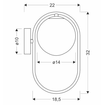 Fali lámpa CORDEL 1xG9/28W/230V réz/füstös bézs