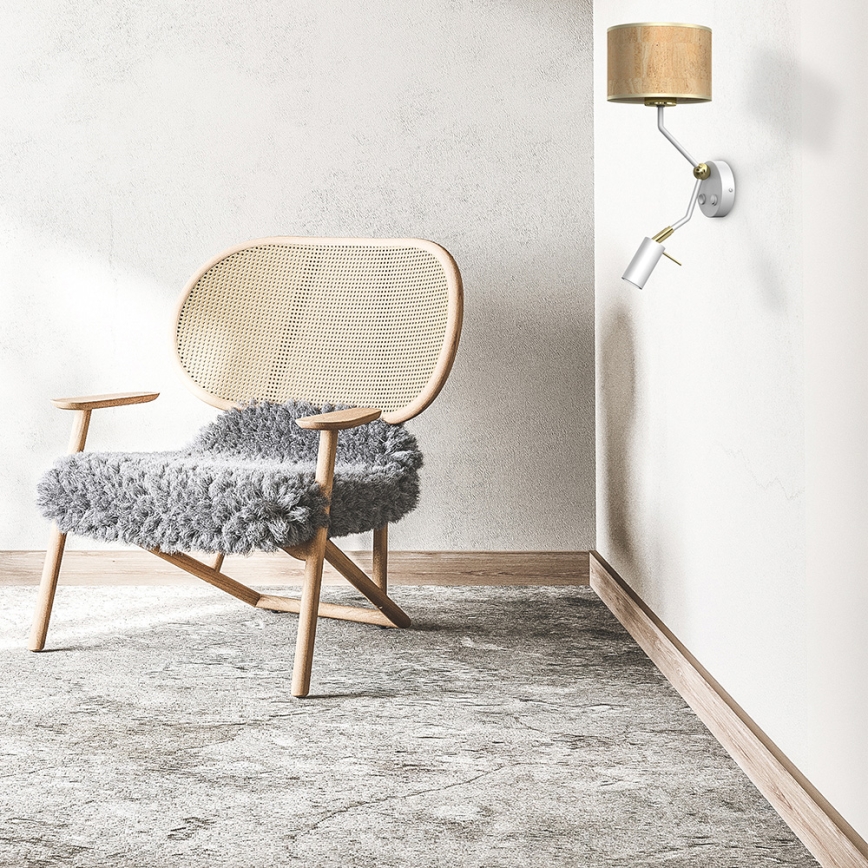 Fali lámpa CORK 1xE27/40W/230V + 1xGU10/MR11/7W