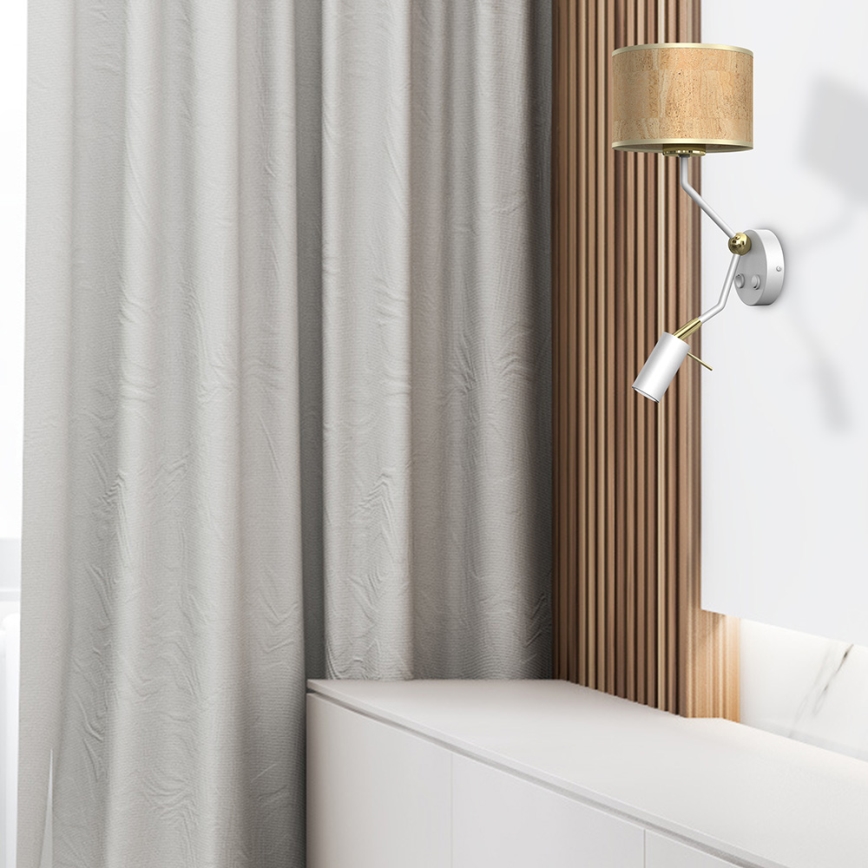 Fali lámpa CORK 1xE27/40W/230V + 1xGU10/MR11/7W