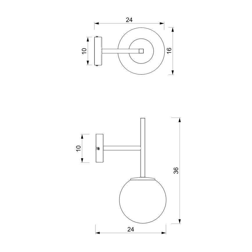 Fali lámpa DAGA 1xE14/60W/230V