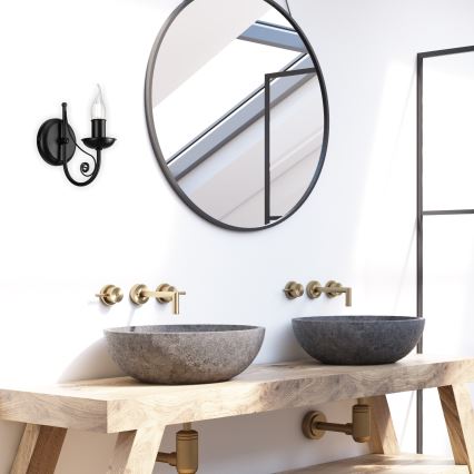 Fali lámpa DONATO 1xE14/40W/230V fekete