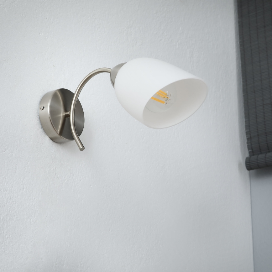 Fali lámpa DONNA 1xE27/60W/230V nikkel