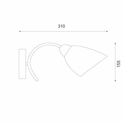 Fali lámpa DONNA 1xE27/60W/230V nikkel