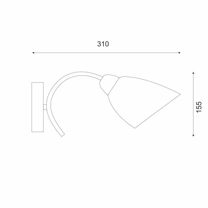 Fali lámpa DONNA 1xE27/60W/230V nikkel