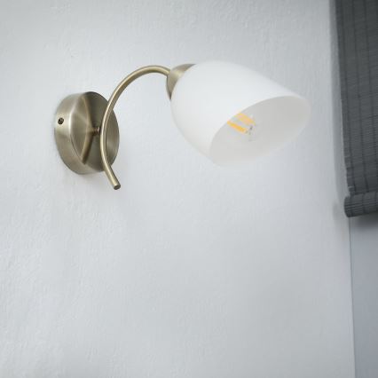 Fali lámpa DONNA 1xE27/60W/230V patina