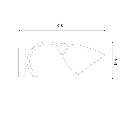 Fali lámpa DONNA 1xE27/60W/230V patina