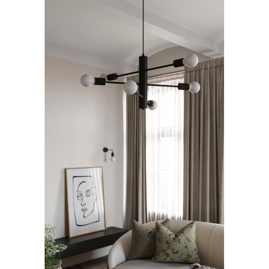 Sollux SL.0306 - Fali lámpa DUOMO 1xE27/60W/230V fekete