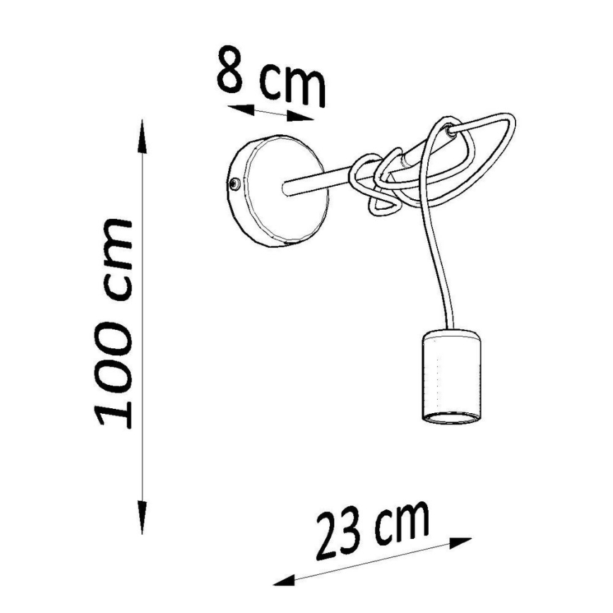 Fali lámpa EDISON 1xE27/60W/230V fekete