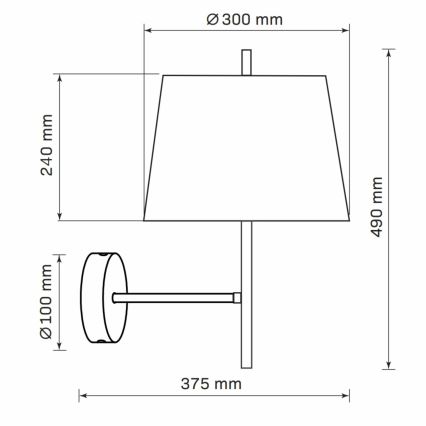 Fali lámpa ELENA 1xE27/20W/230V fehér