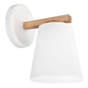 Fali lámpa ELLIE 1xE27/15W/230V fehér/tölgy