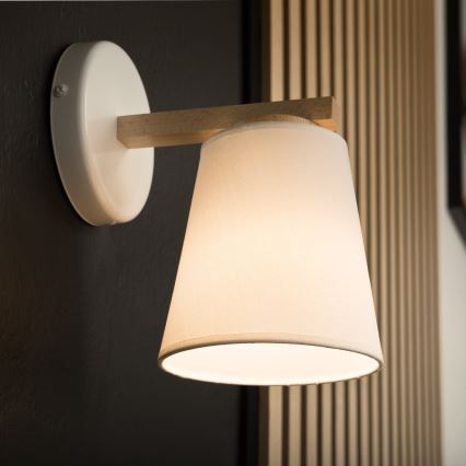 Fali lámpa ELLIE 1xE27/60W/230V bükk