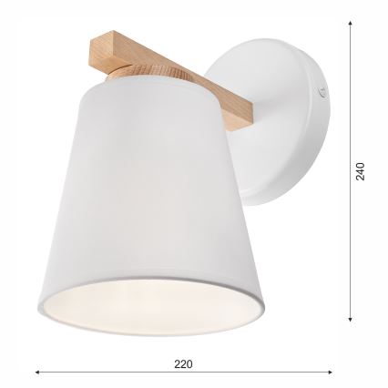 Fali lámpa ELLIE 1xE27/60W/230V bükk