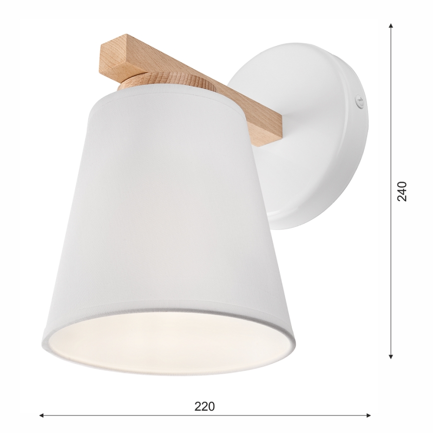 Fali lámpa ELLIE 1xE27/60W/230V bükk