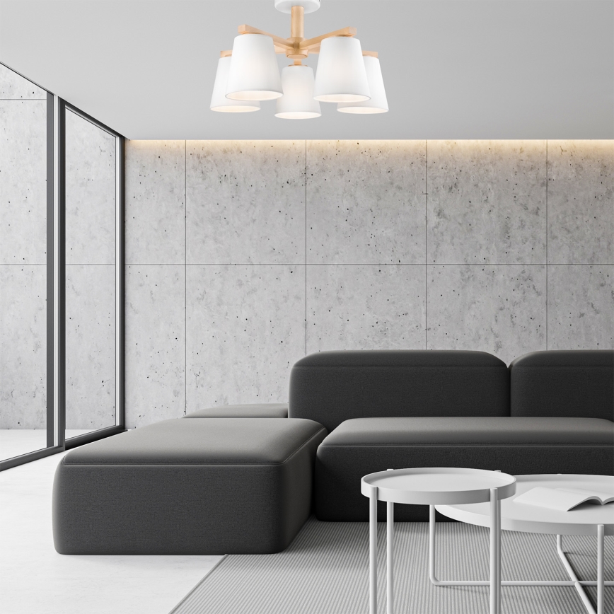 Fali lámpa ELLIE 5xE27/60W/230V fehér/cseresznye