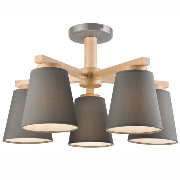 Fali lámpa ELLIE 5xE27/60W/230V szürke/cseresznye